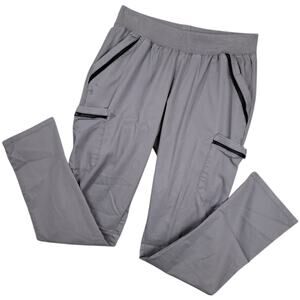 Jaanuu Women's Pull Up Scrub Cargo Pants Size Small J95046 Grey Nurse Medical